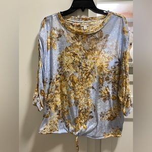 Cato box sleeve 3/4 length sleeve top